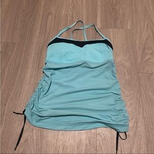 Lululemon Athletica Light Blue and Black Tank Top